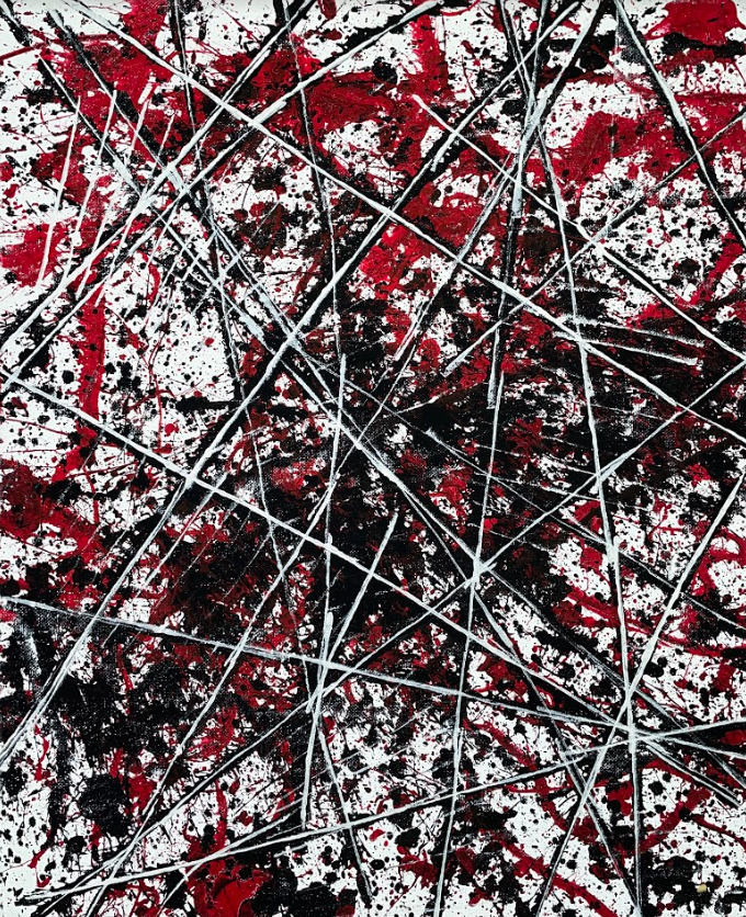 Crimson Web 12 - Original Painting