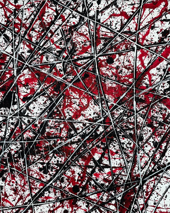 Crimson Web 10 - Original Painting