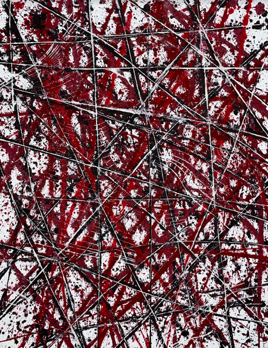 Crimson Web 3 - Original Painting